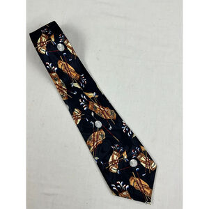 Men’s Fratello Handmade Golf Bags Club Balls Print Necktie Black 58" EUC